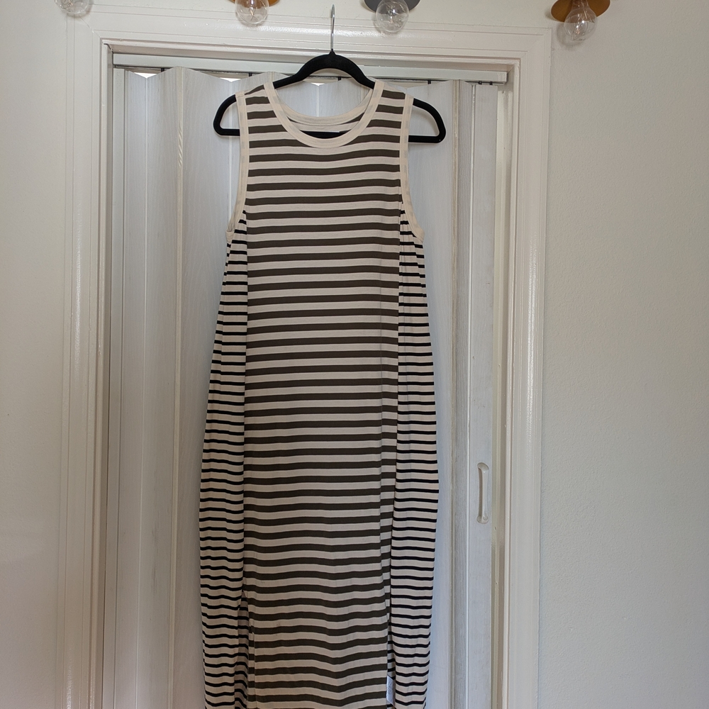 Striped Sleeveless Maxi Dress By Current/Elliot Sz 3 Large